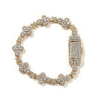 10mm cross flower star bracelet with micro-inlaid zircon nowadaysfashion