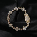 10mm cross flower star bracelet with micro-inlaid zircon nowadaysfashion