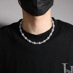 10mm Micropaved 5A Zirconia Ball Chain Necklace nowadaysfashion