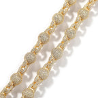 10mm Micropaved 5A Zirconia Ball Chain Necklace nowadaysfashion