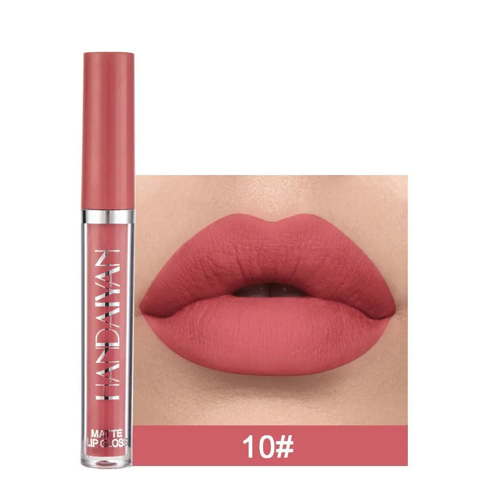 12 Colors Sexy Liquid Lipstick Matte Waterproof Lipgloss Nude Makeup Cosmetic - Blade & Thread