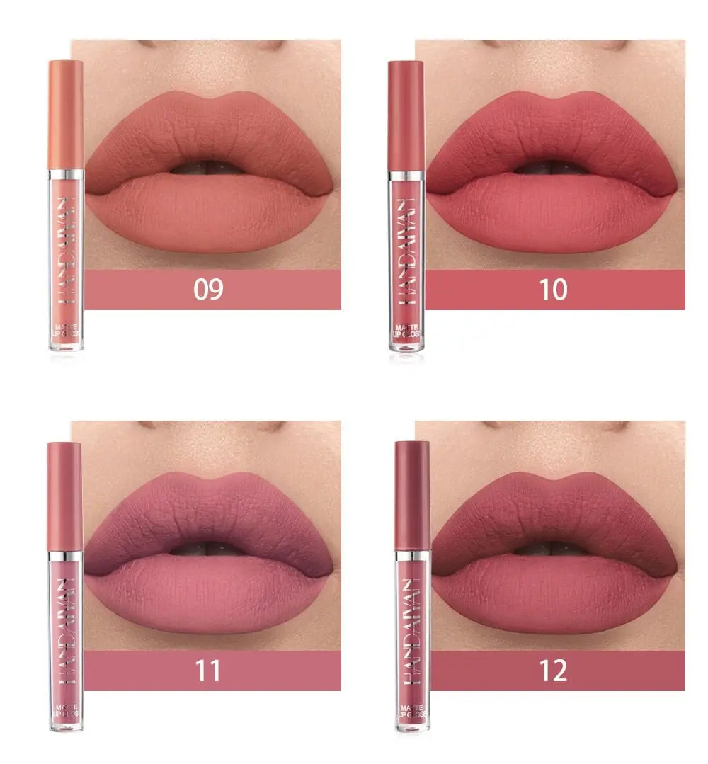 12 Colors Sexy Liquid Lipstick Matte Waterproof Lipgloss Nude Makeup Cosmetic - Blade & Thread