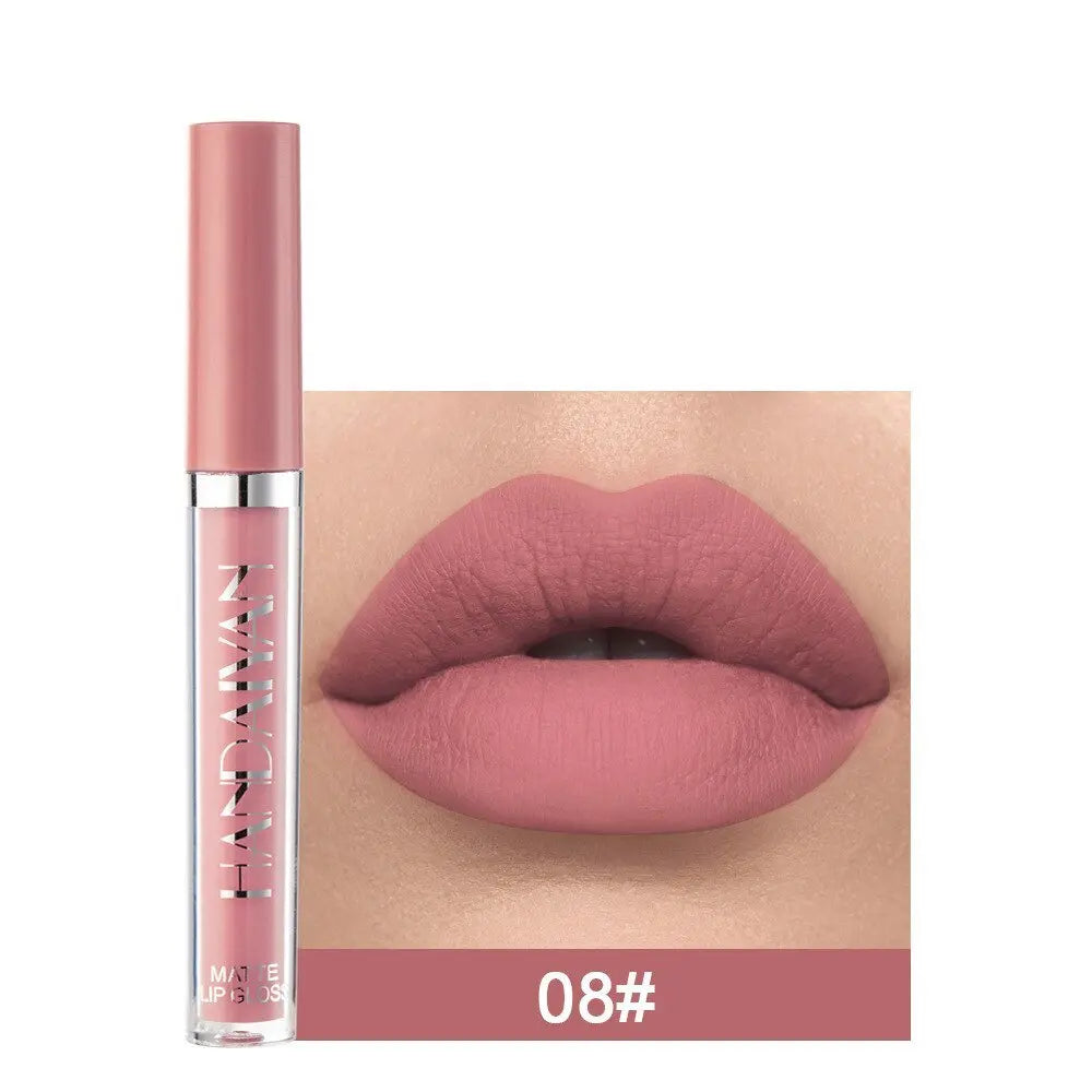12 Colors Sexy Liquid Lipstick Matte Waterproof Lipgloss Nude Makeup Cosmetic - Blade & Thread