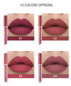 12 Colors Sexy Liquid Lipstick Matte Waterproof Lipgloss Nude Makeup Cosmetic nowadaysfashion