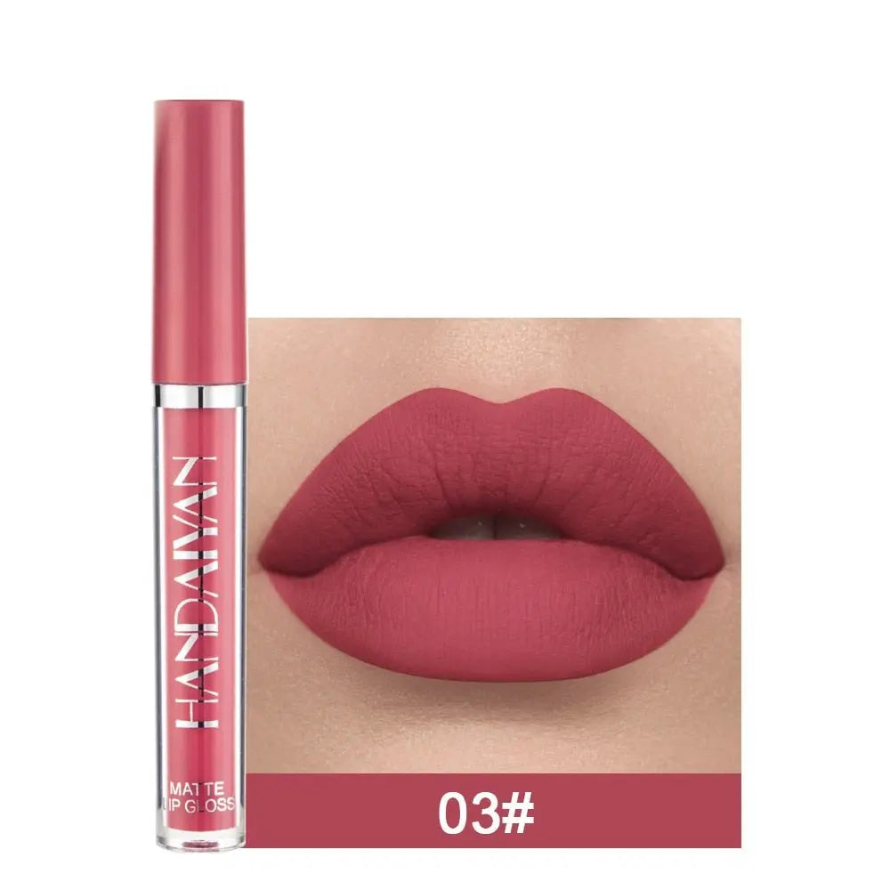 12 Colors Sexy Liquid Lipstick Matte Waterproof Lipgloss Nude Makeup Cosmetic - Blade & Thread