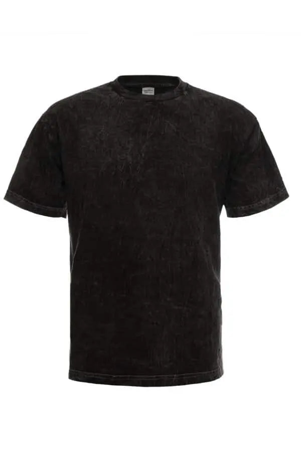 SpectraUSA Mineral Wash Carbon tee shirt featuring a front view with a soft mineral wash finish and casual fit.