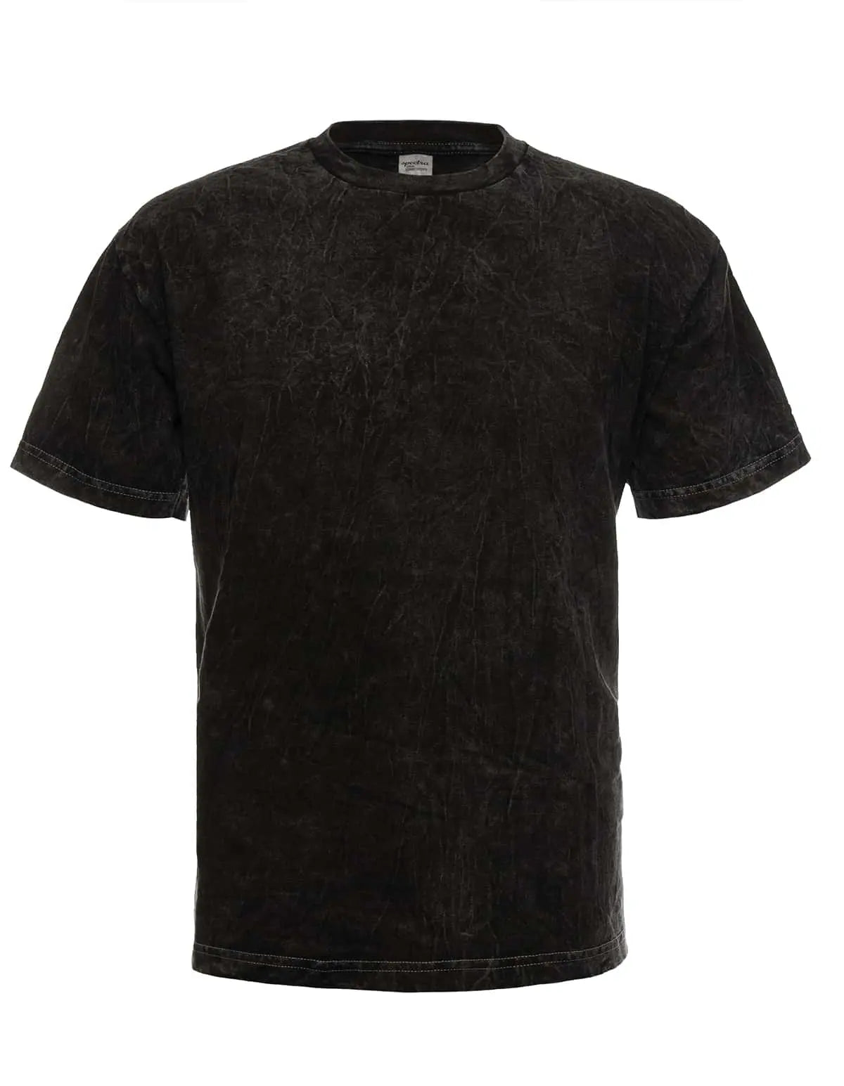 SpectraUSA Mineral Wash Carbon T-shirt featuring a front view with a vintage mineral wash finish and casual fit.
