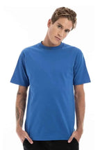 SpectraUSA Roughneck T-Shirt for men in royal blue, front view showing crew neck and casual fit.