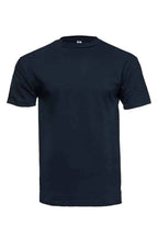 Men's navy Roughneck T-Shirt by SpectraUSA, front view showing classic crew neck and soft cotton fabric.