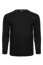 Black men's Roughneck Long Sleeve shirt by SpectraUSA, front view showing durable fabric and classic fit.