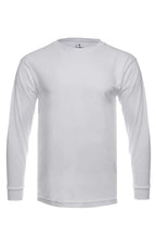 Men's white Roughneck Long Sleeve shirt by SpectraUSA, front view showing comfortable fit and durable fabric.