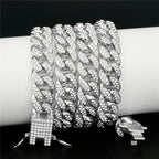 13MM AAA Rhinestone Iced Out Miami Cuban Link Chain Hip Hop Necklace nowadaysfashion