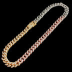 13MM AAA Rhinestone Iced Out Miami Cuban Link Chain Hip Hop Necklace nowadaysfashion