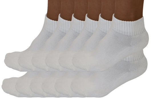 1/4 Crew Bamboo Viscose Socks Unisex Natural Color - 12-pack - Blade & Thread