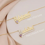 14K Gold Personalized Birthstone Name Necklace Children pendant nowadaysfashion