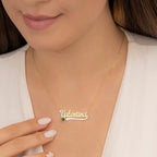 14K Gold Personalized Birthstone Name Necklace Children pendant nowadaysfashion