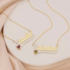 14K Gold Personalized Birthstone Name Necklace Children pendant nowadaysfashion