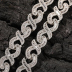 15mm Diamond Geometric Infinity Cuban Chain nowadaysfashion