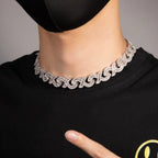 15mm Diamond Geometric Infinity Cuban Chain nowadaysfashion