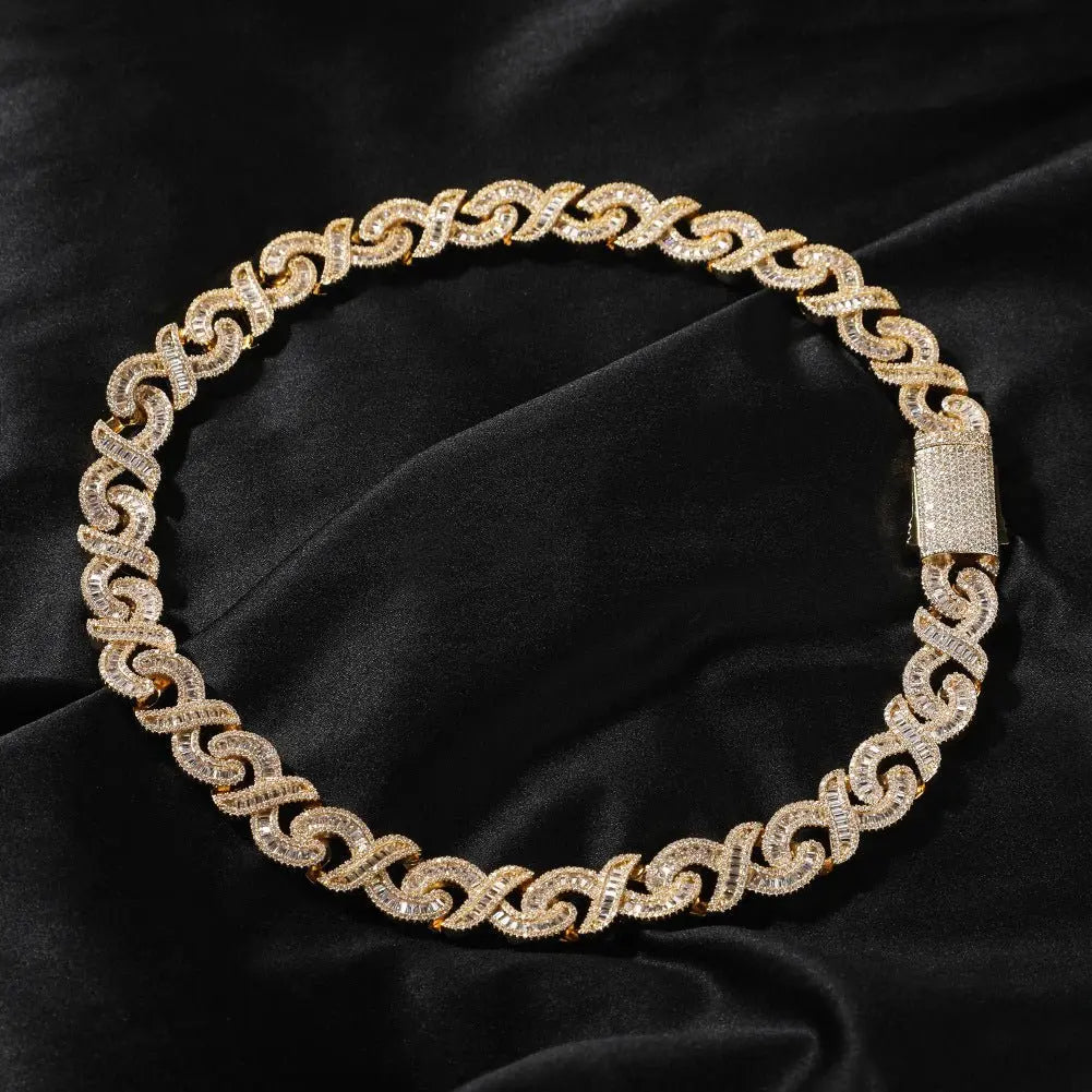 15mm Diamond Geometric Infinity Cuban Chain - Blade & Thread
