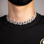 15mm Diamond Geometric Infinity Cuban Chain nowadaysfashion
