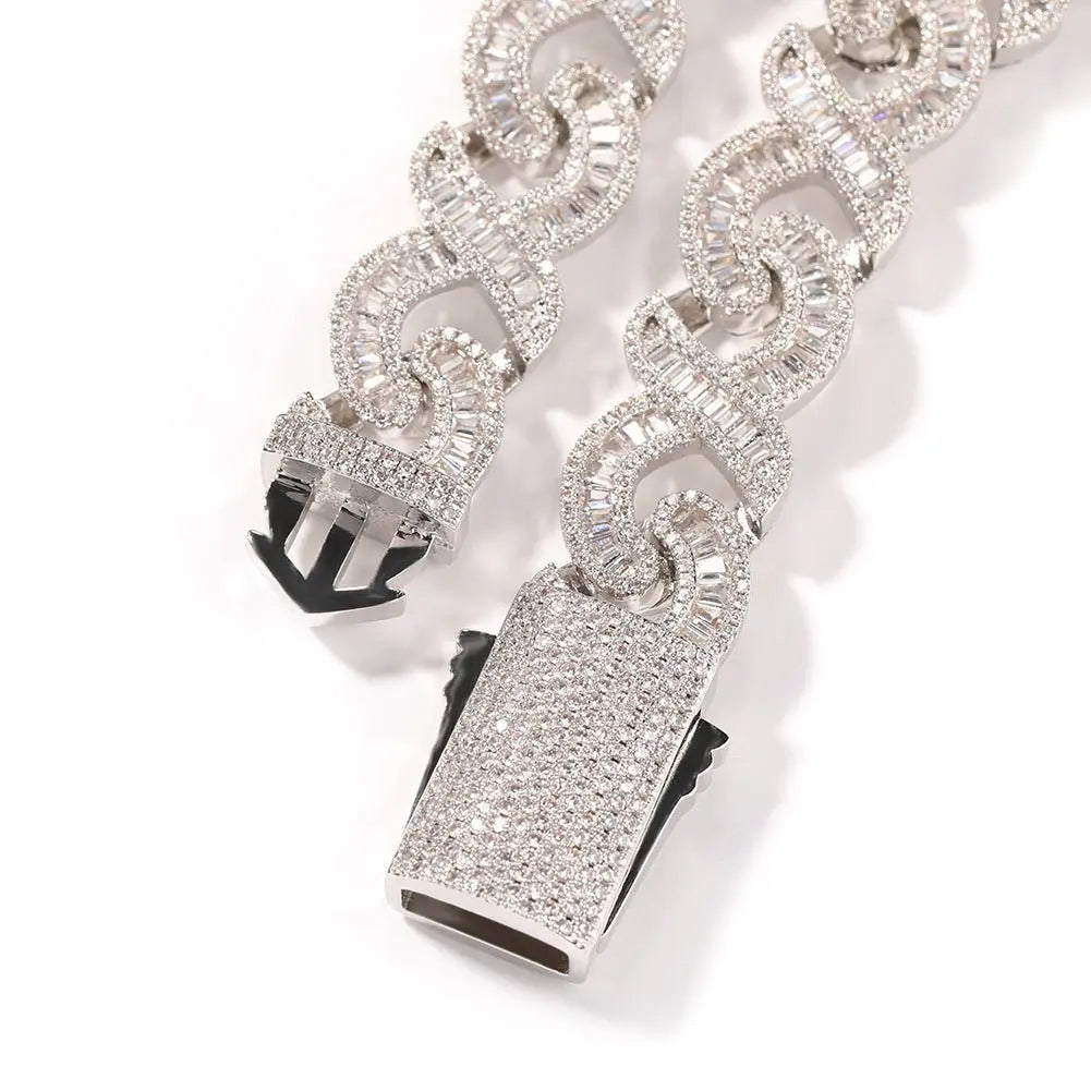 15mm Diamond Geometric Infinity Cuban Chain - Blade & Thread