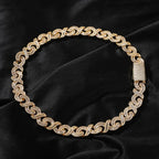 15mm Diamond Geometric Infinity Cuban Chain nowadaysfashion