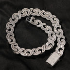 15mm Diamond Geometric Infinity Cuban Chain nowadaysfashion
