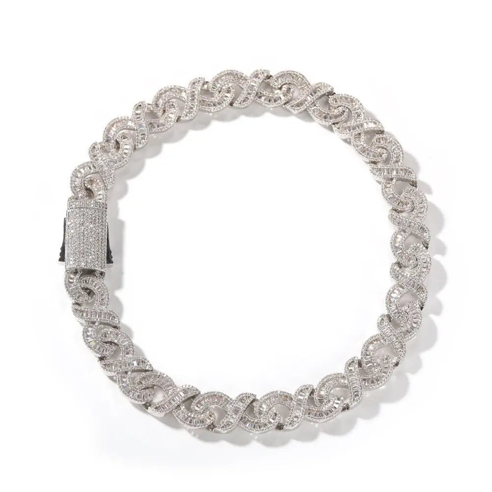 15mm Diamond Geometric Infinity Cuban Chain - Blade & Thread