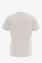 Back view of SpectraUSA Heavyweight PFD 1601 T-shirt showing logo and durable fabric in a close-up shot.
