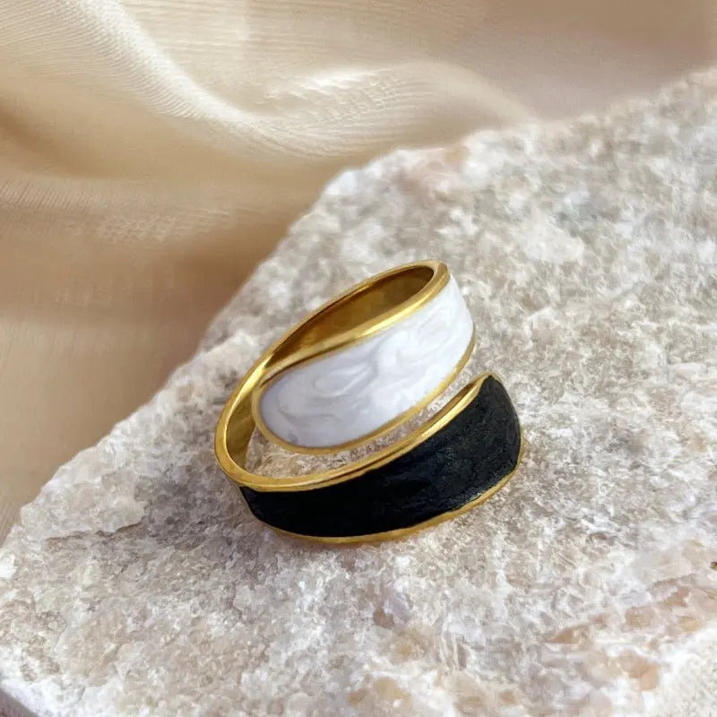 18k gold drop retro open ring nowadaysfashion