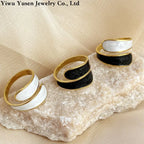 18k gold drop retro open ring nowadaysfashion