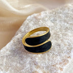 18k gold drop retro open ring nowadaysfashion