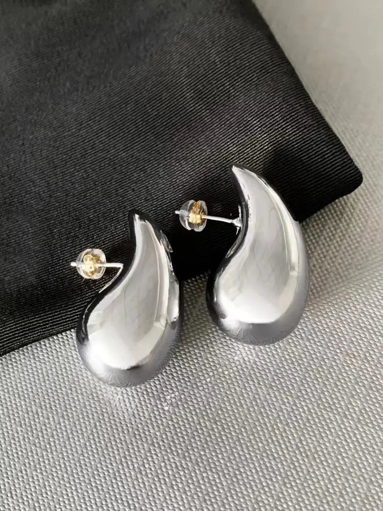 18K Gold Water Drop Earrings Simple Personality Ear Jewelry nowadaysfashion