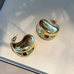 18K Gold Water Drop Earrings Simple Personality Ear Jewelry nowadaysfashion