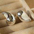 18K Gold Water Drop Earrings Simple Personality Ear Jewelry nowadaysfashion