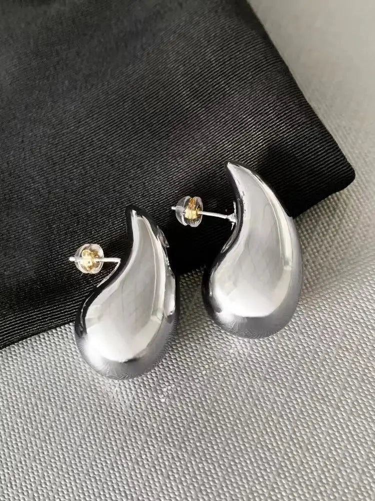 18K Gold Water Drop Earrings Simple Personality Ear Jewelry nowadaysfashion