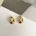 18K Gold Water Drop Earrings Simple Personality Ear Jewelry nowadaysfashion