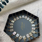 18K Golden Chain Necklaces Male Square Natural Shell Initial Letters Pendant Stainless Steel Jewelry nowadaysfashion