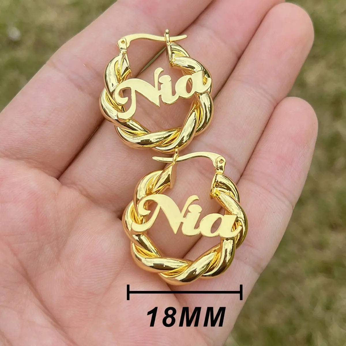 18mm Small Twist Custom Earrings - Blade & Thread