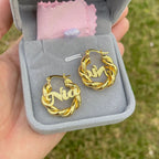 18mm Small Twist Custom Earrings nowadaysfashion