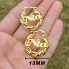 18mm Small Twist Custom Earrings nowadaysfashion