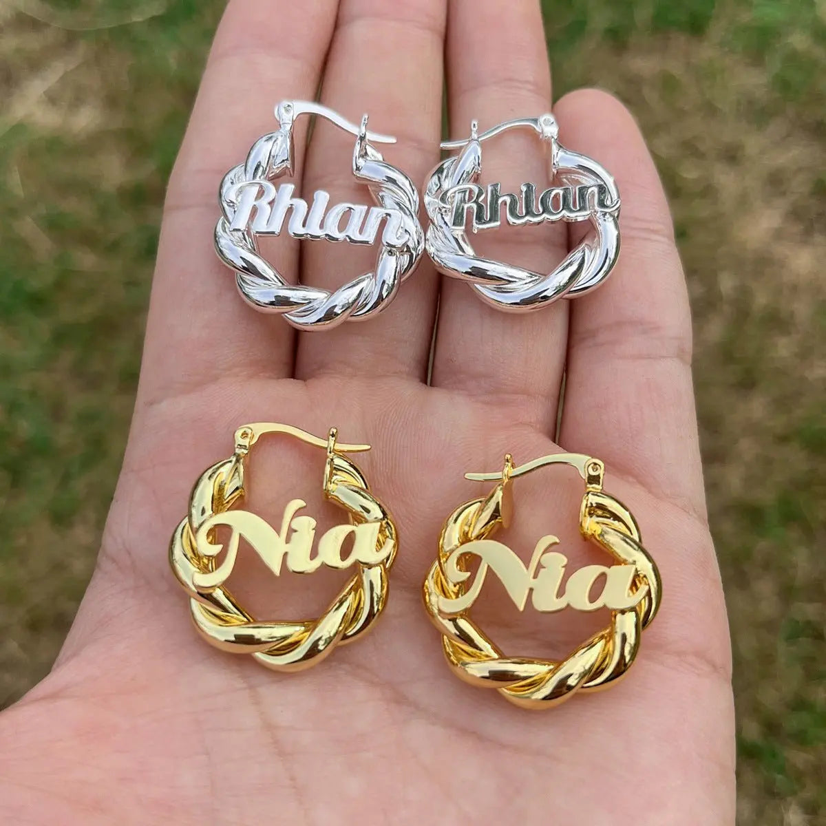 18mm Small Twist Custom Earrings - Blade & Thread