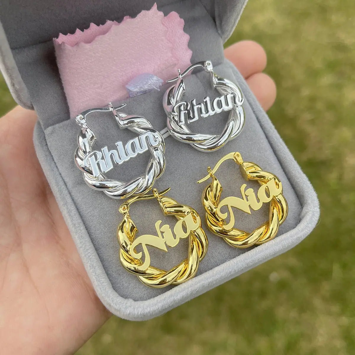 18mm Small Twist Custom Earrings - Blade & Thread