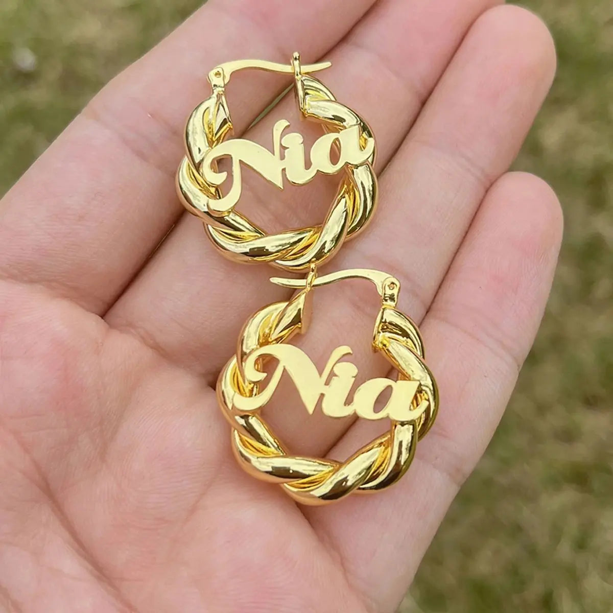 18mm Small Twist Custom Earrings nowadaysfashion