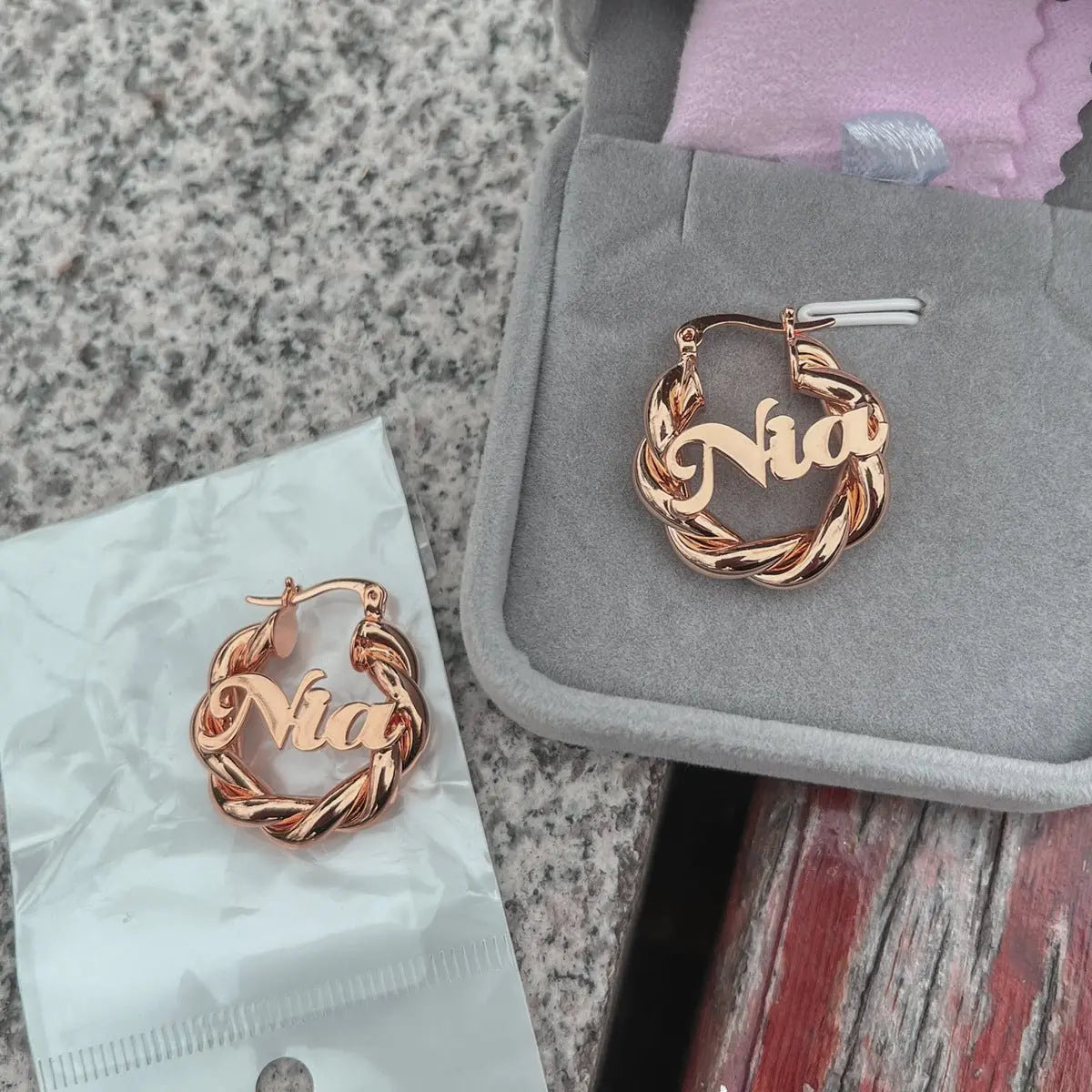 18mm Small Twist Custom Earrings nowadaysfashion