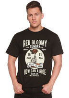 Red Gloomy Spun Bamboo® Men's Bamboo Viscose/Organic Cotton Short Sleeve Graphic T-Shirt Spun Bamboo