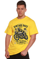 Vintage Race Spun Bamboo® Men's Bamboo Viscose/Organic Cotton Short Sleeve Graphic T-Shirt Spun Bamboo