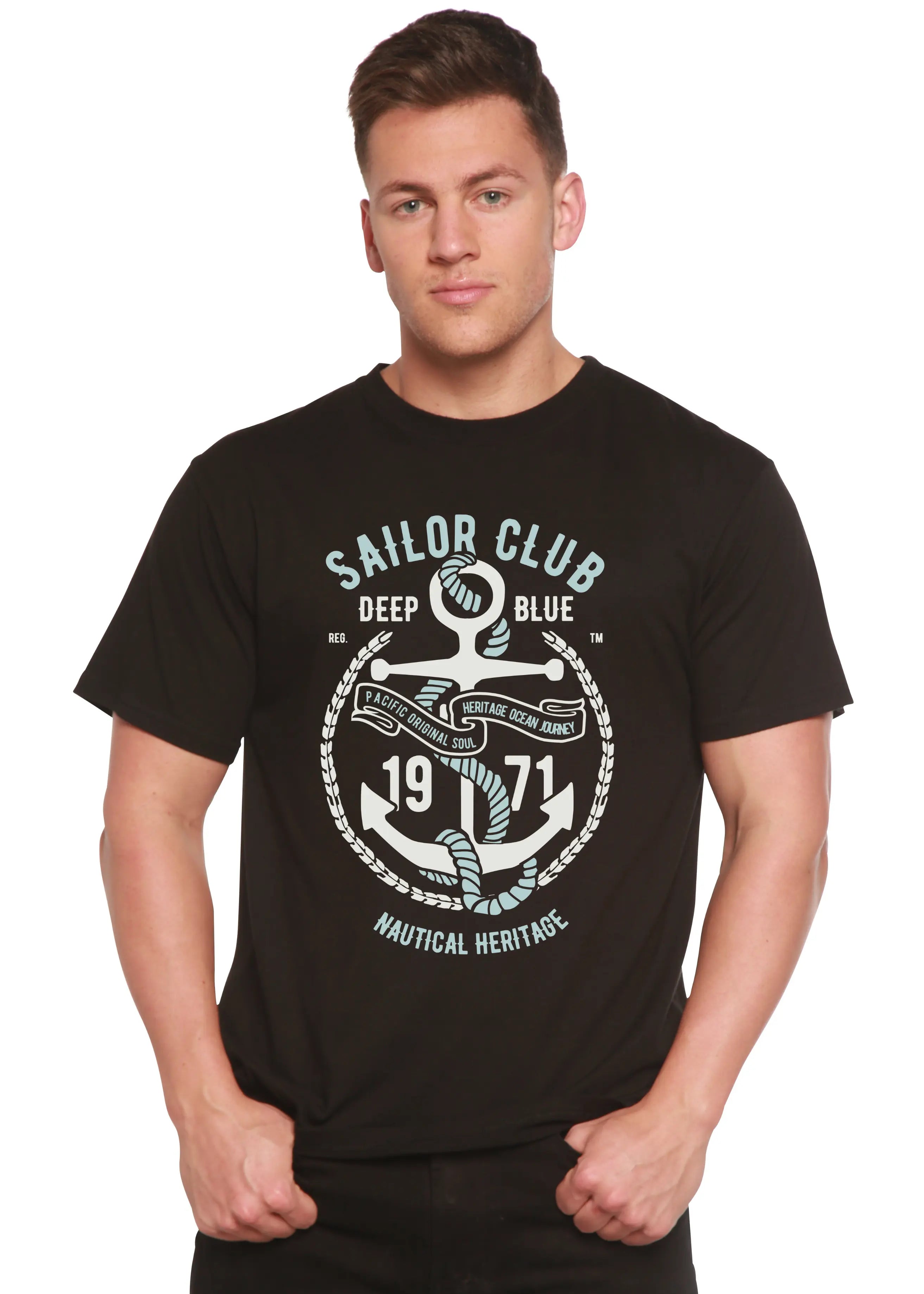 Sailor Club Spun Bamboo® Men's Bamboo Viscose/Organic Cotton Short Sleeve Graphic T-Shirt Spun Bamboo