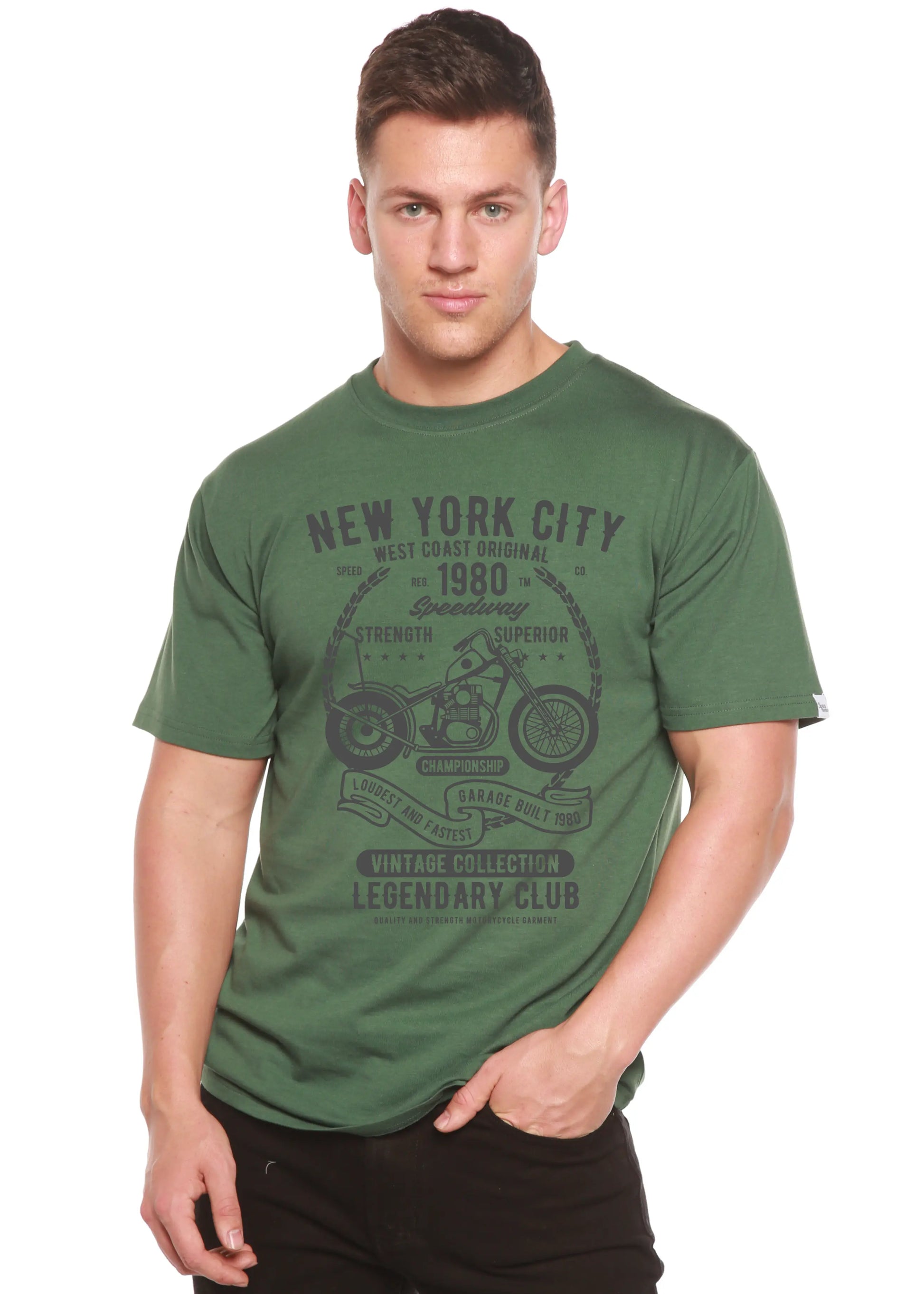 New York City Spun Bamboo® Men's Bamboo Viscose/Organic Cotton Short Sleeve Graphic T-Shirt Spun Bamboo